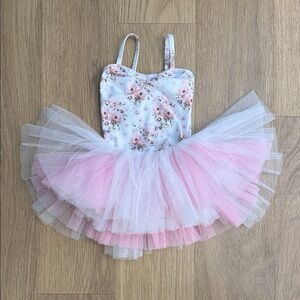 Danse De Paris Floral Pink Tutu Dress for Kids Size XS